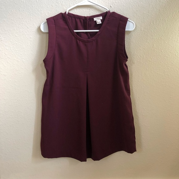 J. Crew Factory Tops - J. Crew wine color sleeveless tank blouse